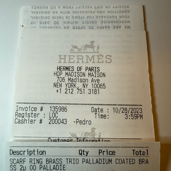 Hermes Palladium Scarf Ring - Picture 7 of 8